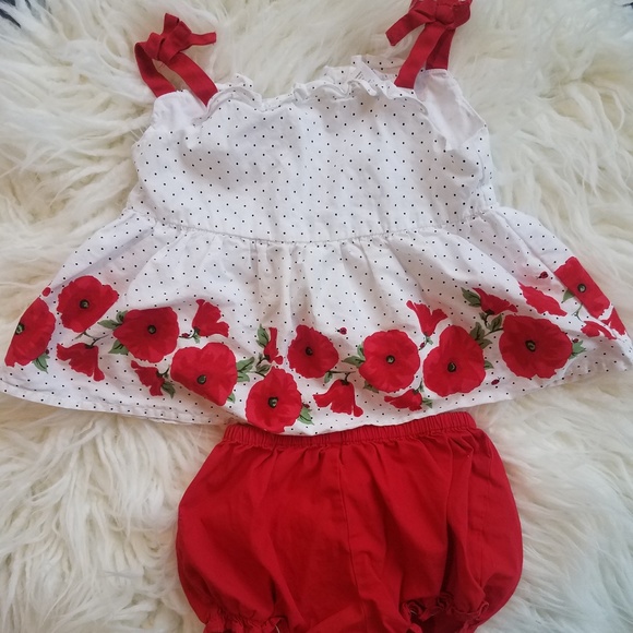 Janie and Jack Other - Janie and Jack 12-18mo poppy romper w/ bloomers